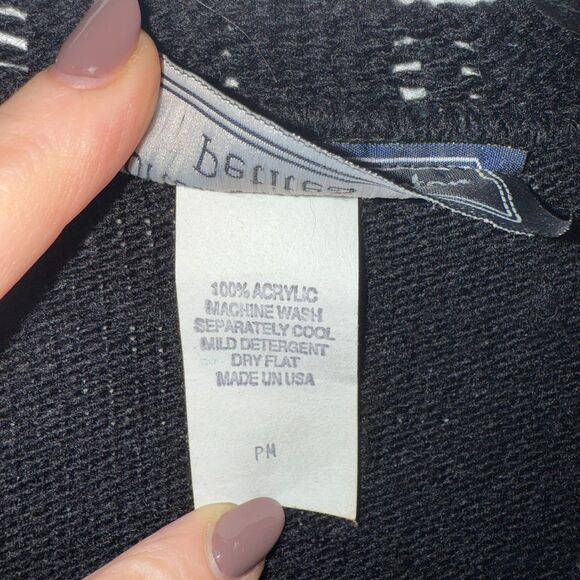 Vintage Nortan McNaughton Petite Floral Grandma Sweater - Black/Multi PM - Picture 6 of 6